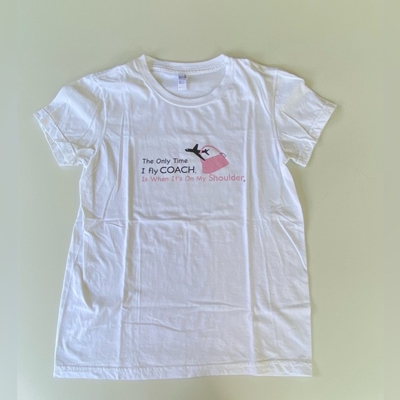 American Apparel Tops - Vintage American Apparel T-Shirt, “Only Time I fly Coach”, Short Sleeve T-Shirt